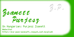 zsanett purjesz business card